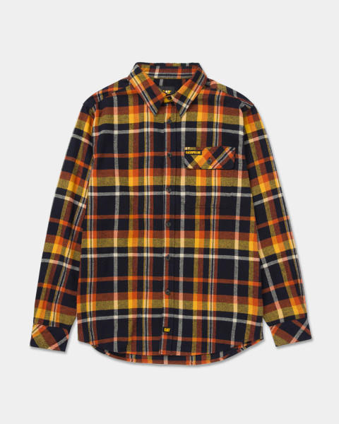 CAT | Flannel Shirt | Navy/Burnt Ochre