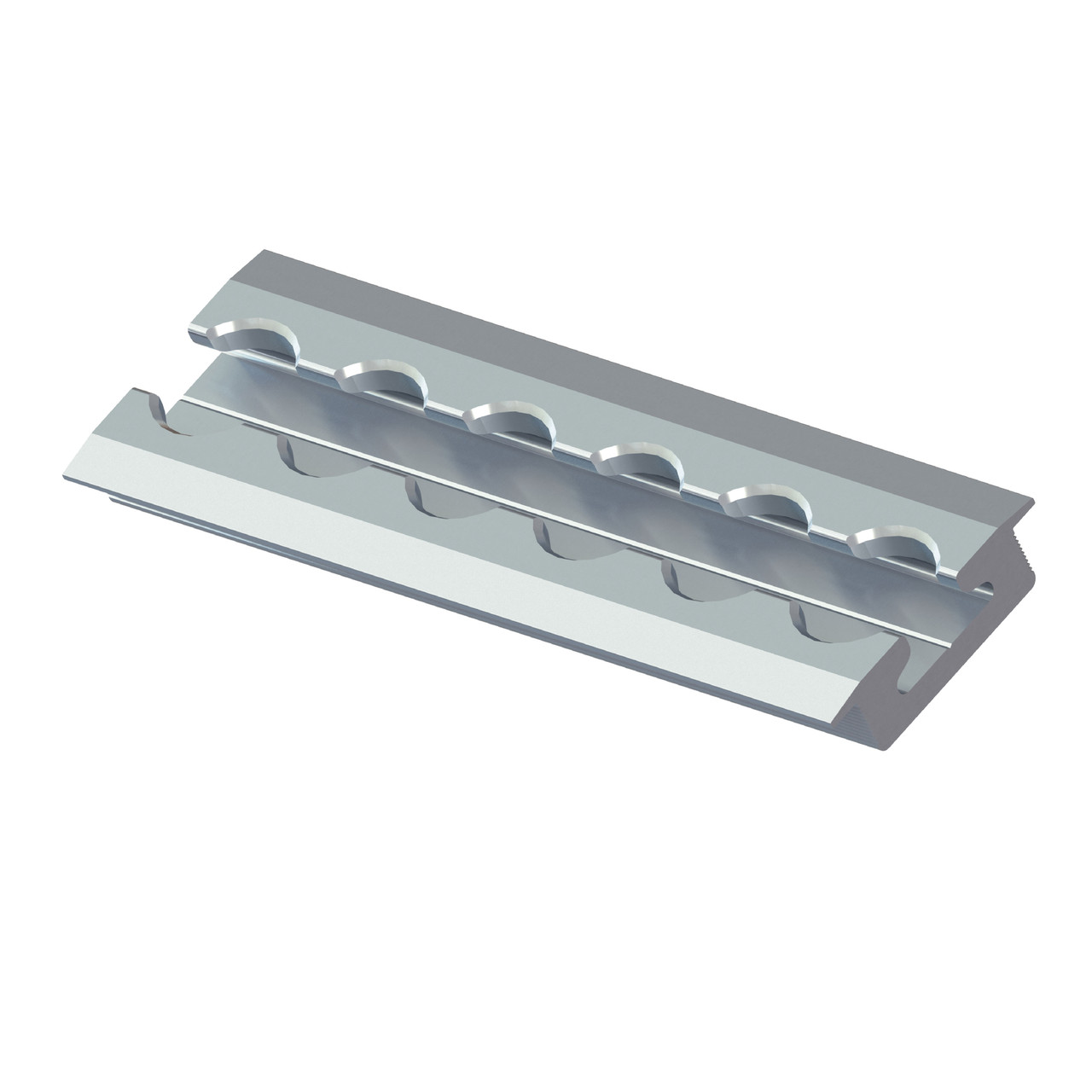 W55106 Carril tipo aeronáutico con alas superioreses para empotrar en el piso de carga 3 mm x 20 mm