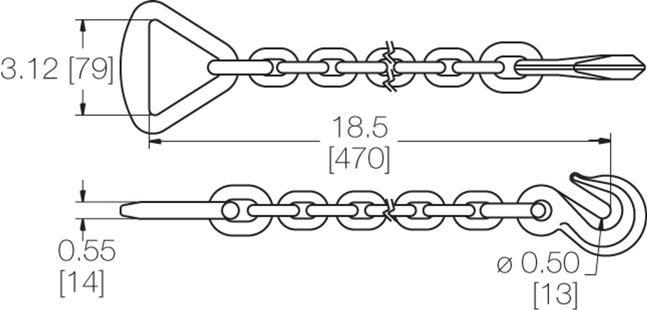 Ancla de cadena de 3" y 4" Kinedyne