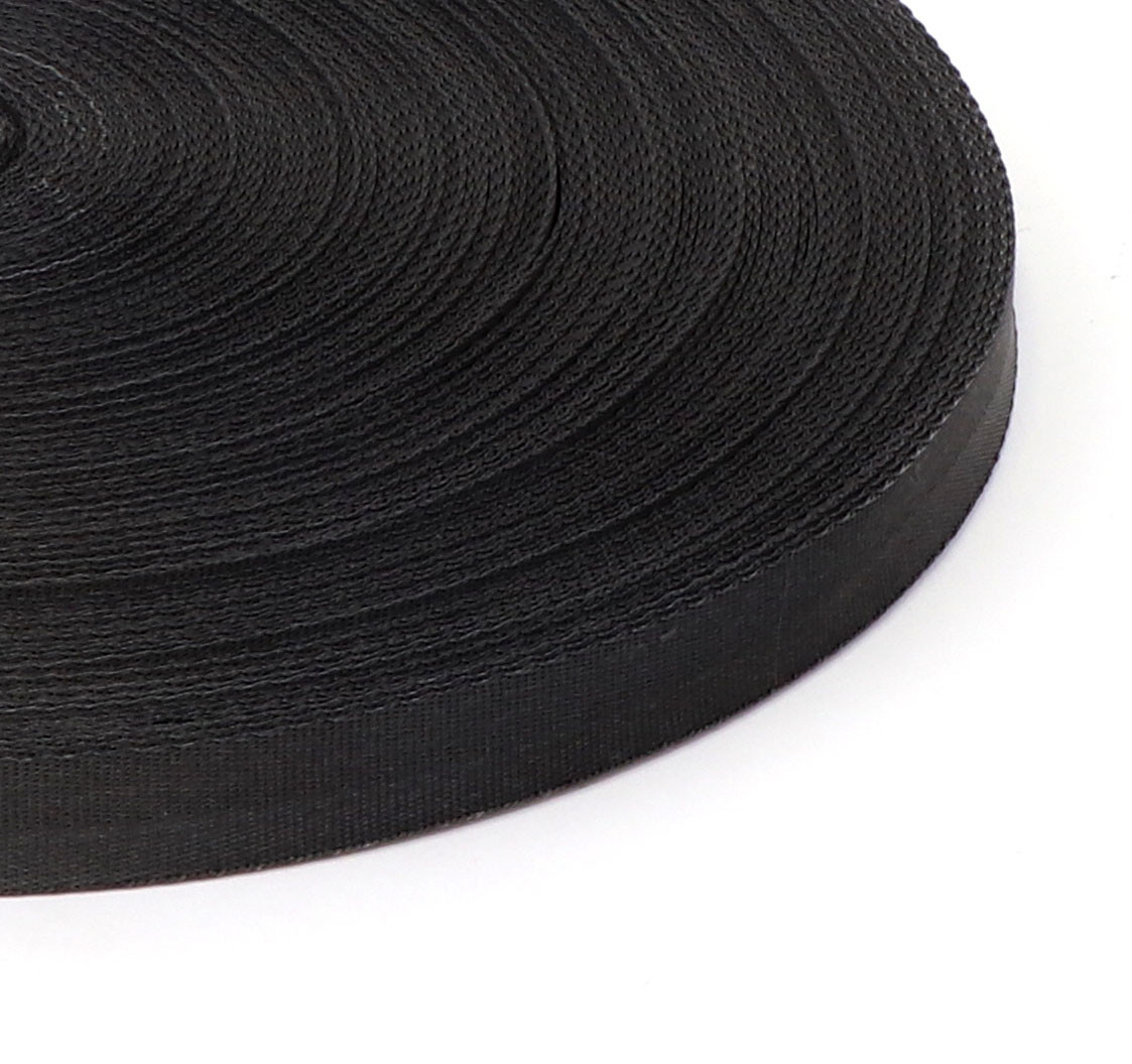 Banda de 1" poliéster negra 1010P Close Up