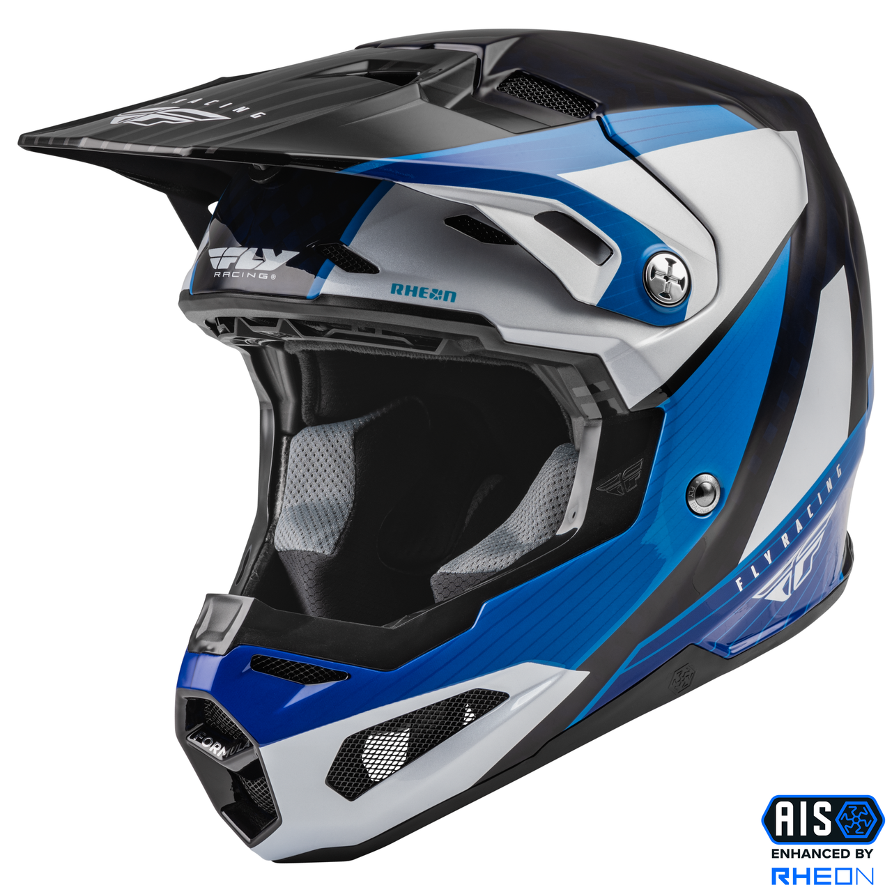 FLY Racing Formula Carbon Prime Helmet (Blue/White/Blue Carbon) | FLY ...