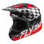 FLY Kinetic Youth Sketch Helmet (Red/Black/Grey) Front Left