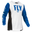FLY Racing Kinetic Wave Adult Jersey (White/Blue) Front