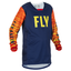FLY Racing Kinetic Wave Youth Jersey (Navy/Yellow/Red) Front