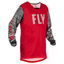 FLY Racing Kinetic Wave Youth Jersey (Red/Grey) Front