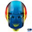 FLY Racing Formula Carbon Prime Helmet (Hi-Viz/Blue/Red) Top
