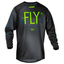 FLY Racing 2024 Youth Kinetic Prodigy Jersey (Charcoal/Neon Green/True Blue) Front