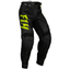 FLY Racing 2024 Youth F-16 Pants (Black/Neon Green/Light Grey) Front Right