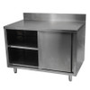 Cabinet de rangement de 30" x 48" en acier inoxydable avec dosseret