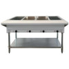 Table chaude à 4 puits avec planche à découper et tablette au gaz naturel - Modèle Démo