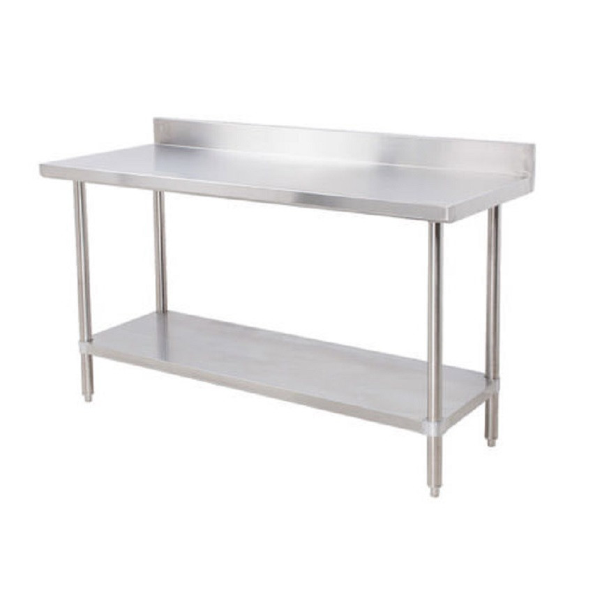 Table De Travail Inox 3 Niveaux - Étagère Cuisine Robuste 80x40x80 Cm - Idéale Restaurant Et Maison