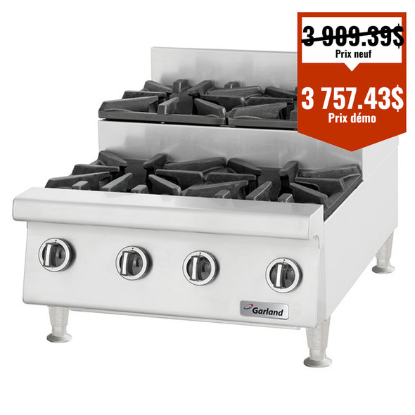 Cuiseur de comptoir de 24" (4 brûleurs) à 2 niveaux au gaz naturel - 120 000 Btu - Modèle démo