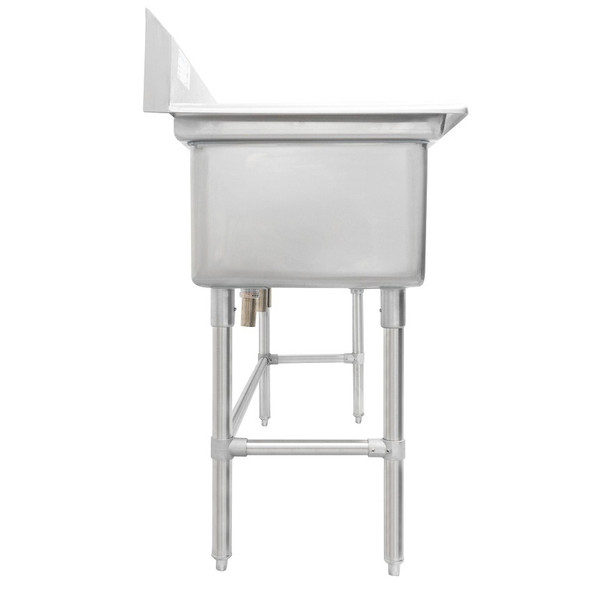 Évier 3 bassins de 24" x 24" x 14" en acier inoxydable