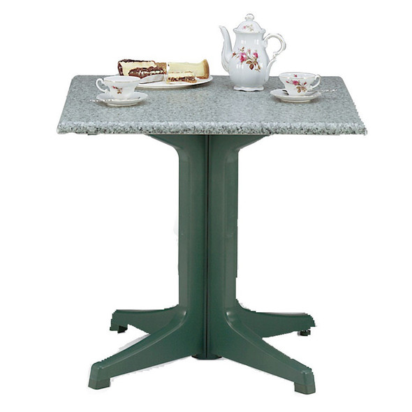 Dessus de table carré de 32" en mélamine moulé - Granite Green (Vert granite)