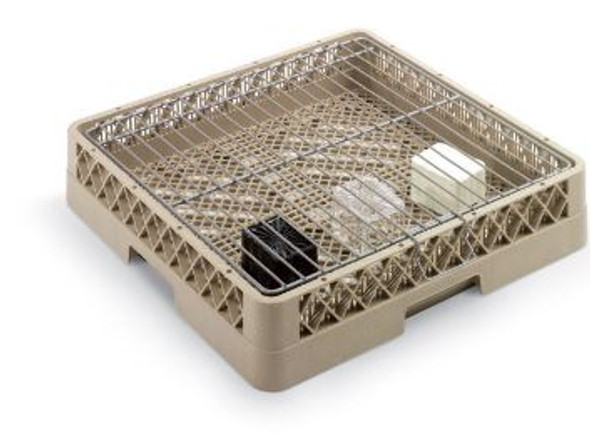 Panier à lave-vaisselle ouvert à petits trous avec grille de retenu