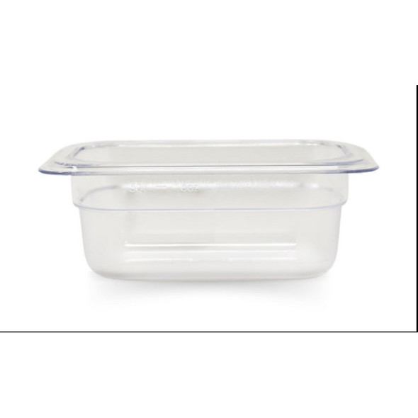 Bac gastronorme 1/9 de 2.5" de profondeur en polycarbonate - Transparent Bac gastronorme 1/9 de 2.5" de profondeur en polycarbonate - Transparent