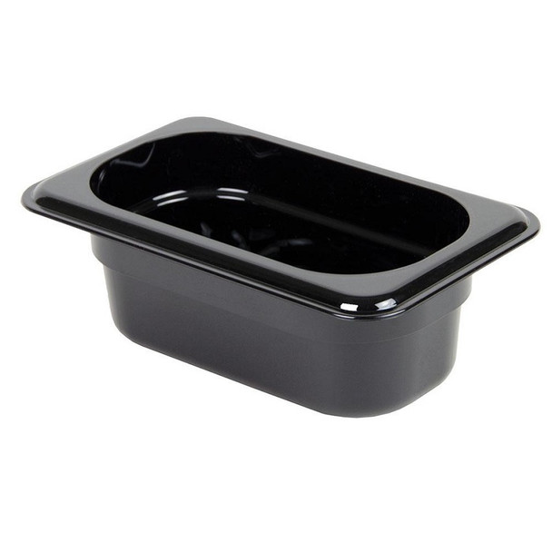 Bac gastronorme 1/9 de 2.5" de profondeur Camwear - Noir - 6 par boite