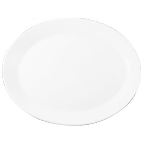 Assiette ovale de 12.5" sans rebord Classic  - 12 par boite