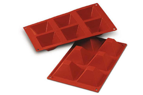 Moule en silicone flexible pyramides - 6 x 90 ml
