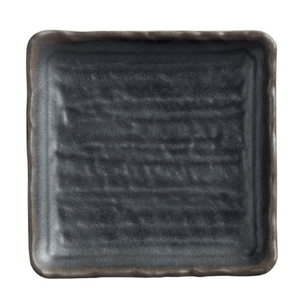 Assiette carrée de 7" Greystone par Delfin - 36 par boite