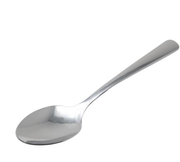 Cuillère à soupe ovale de 7.5" en acier inoxydable 18/0 Win2 - 24 par boîte