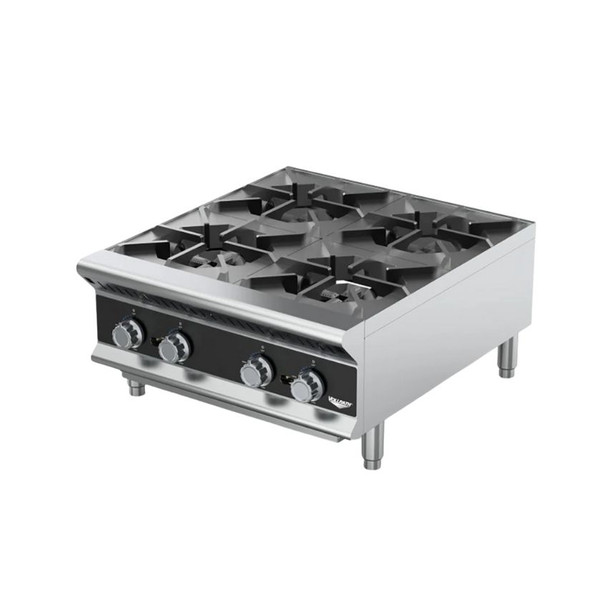 Cuiseur de comptoir de 24" à 4 brûleurs au gaz naturel - 104 000 BTU (Kit de conversion pour propane inclus)