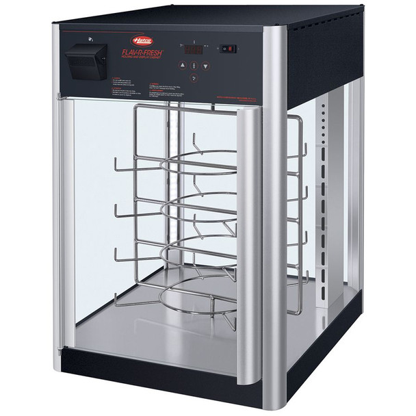 Présentoir chauffant de comptoir 1 porte 4 tablettes rotatives 120 Volts