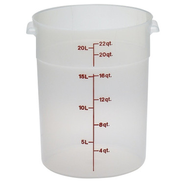 Contenant de storage rond gradué transparent 21L
