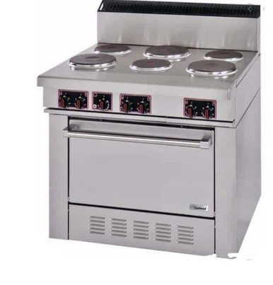Cuisinière 36 po 6 ronds plein avec four 208 Volts / 3 Phases