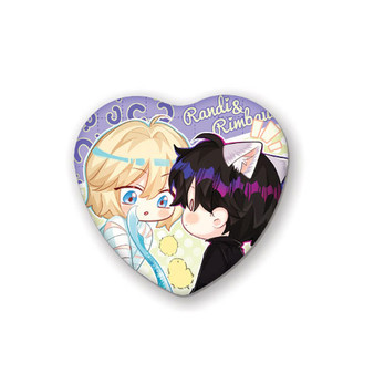 The Falling Merman Heart Badge (Purple)