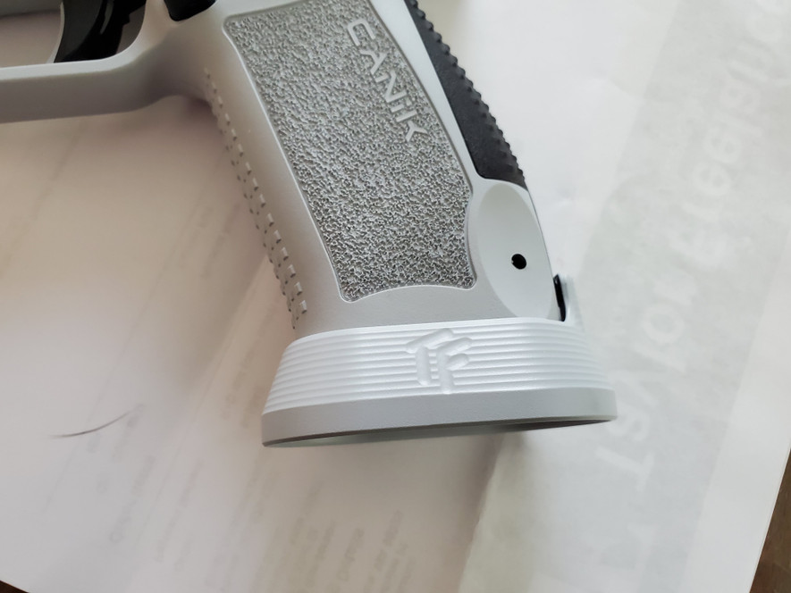 New! Canik TP9 Magwell - Brass - White