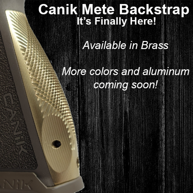 New! Canik Mete Backstrap in Brass