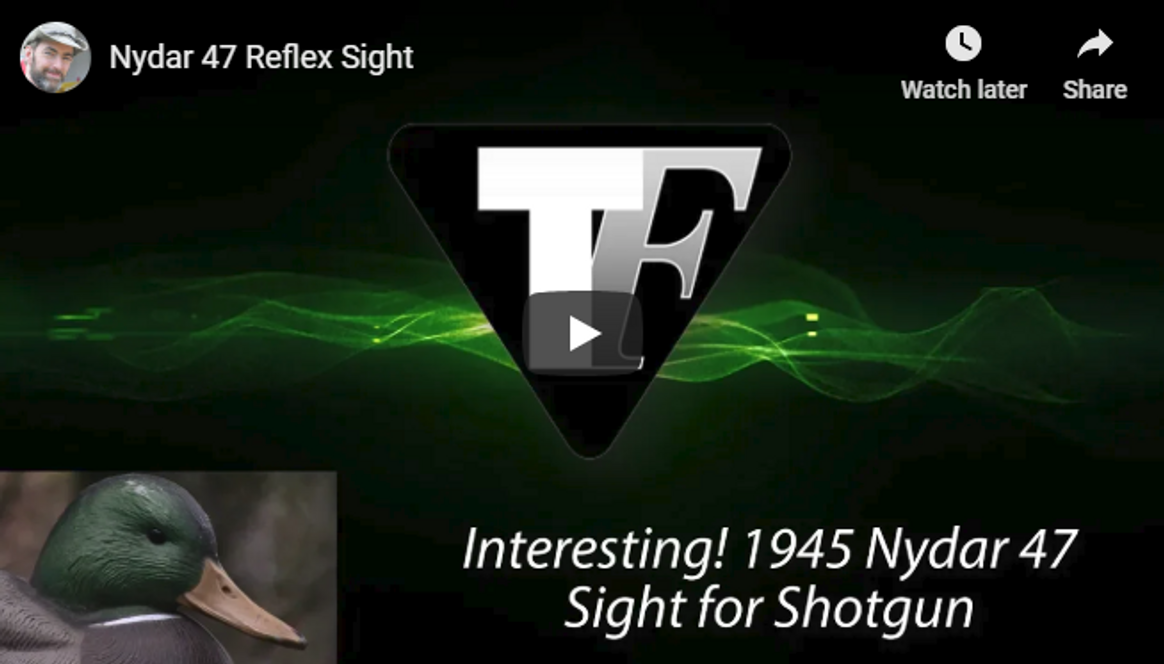 Interesting! 1947 Naydar Reflex Site