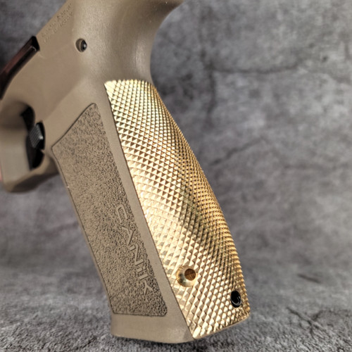 Canik Mete/Rival/TTI Death Grip Backstrap - Brass - Shiny