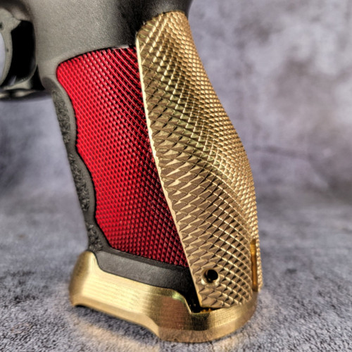 HK VP9 A1 K Death Grip Backstrap - Brass - Shiny