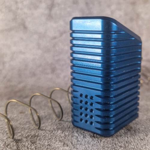 +12 9mm Basepad w/spring for Glock - Alum - Blue