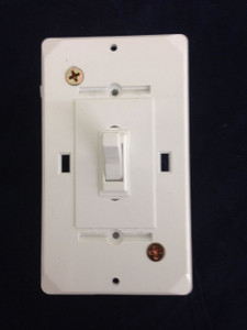 Mobile Home Self Contained Toggle Switch With Cover Plate (White) 