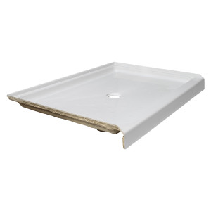 36"x36"x3.5" Fiberglass Shower Base Center Drain Elite - White 36"x36"x3.5" Fiberglass Shower Base Center Drain Elite - White