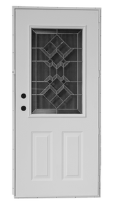 200 Series Cordell Outswing Steel Door Size 36"X76" 2 Panel With 36" Decorative Glass 200 Series Cordell Outswing Steel Door Size 36"X76" 2 Panel With 36" Decorative Glass