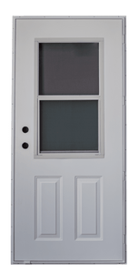 200 Series Cordell Outswing Steel Door Size 36"X76" 2 Panel with Vertical Slider Window 200 Series Cordell Outswing Steel Door Size 36"X76" 2 Panel with Vertical Slider Window