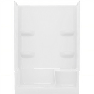 27"X54" Fiberglass Shower Kit Includes Shower Pan & Surround Wall, Right or Left Seated Base 27"X54" Fiberglass Shower Kit Includes Shower Pan & Surround Wall, Right or Left Seated Base