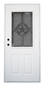200 Series Cordell Outswing Steel Door Size 36"X76" 2 Panel with Texas Star Window  200 Series Cordell Outswing Steel Door Size 36"X76" 2 Panel with Texas Star Window