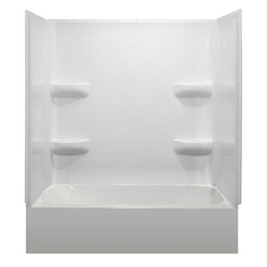 60"X30" Fiberglass Bath Kit Includes Bath Tub & Surround Wall Lyons Elite - White (Available in Left or Right) 60"X30" Fiberglass Bath Kit Includes Bath Tub & Surround Wall Lyons Elite - White (Available in Left or Right)