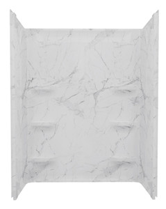 New Glacier Marble Color! 27"X54"X69" Shower Surround Wall Elite - (Fits Left, Right , and Center Drain Shower Pans) New Glacier Marble Color! 27"X54"X69" Shower Surround Wall Elite - (Fits Left, Right , and Center Drain Shower Pans)