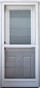 925 Series Cordell Combination Door Heavy Duty Size 32"X76" 2 Panel Style 36" Internal Mini Blind with Standard Storm