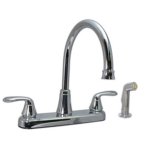 8" Kitchen Faucet Chrome High Rise Faucet with Spray Phoenix Brand
