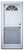 925 Series Cordell Combination Door Heavy Duty Size 34"X76" Standard Sunburst (Fan)  with Standard Storm