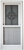 925 Series Cordell Combination Door Heavy Duty Size 34"X76" 2 Panel Style Texas Star Decorative Glass with Standard Storm
