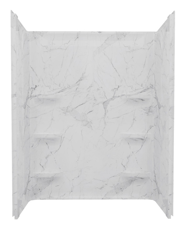 New Glacier Marble Color!  27"X54"X69" Shower Surround Wall Elite - (Fits Left, Right , and Center Drain Shower Pans)  New Glacier Marble Color!  27"X54"X69" Shower Surround Wall Elite - (Fits Left, Right , and Center Drain Shower Pans)