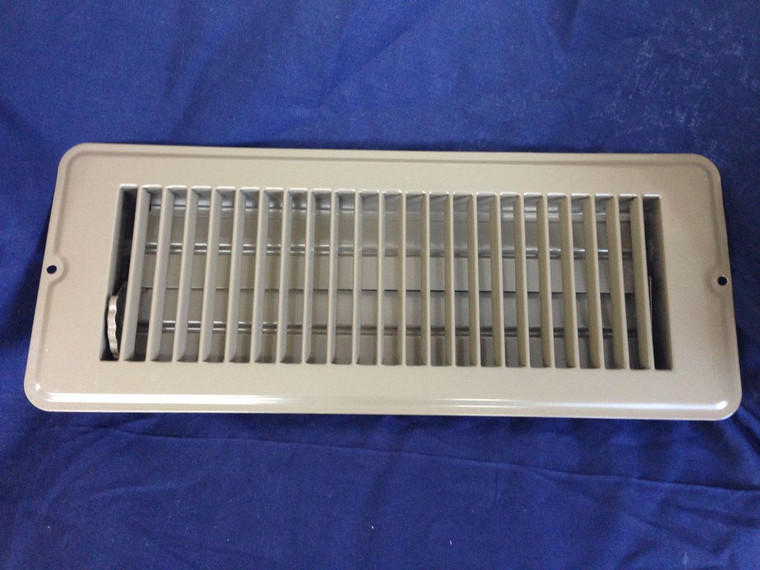 4" X 10" Metal Floor Register Color Brown 